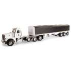 CAMINHO TOMY ERTL BIG FARM - PETERBILT 367 SEMI WITH GRAIN TRAILER 46406 - BRANCO - ESCALA 1/16