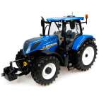 TRATOR UNIVERSAL HOBBIES NEW HOLLAND T7.225 ROUES DOUBLES ESCALA 1/32 - AZUL