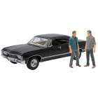 Carro Greenlight Chevrolet Impala Supernatural 1967 Escala 1/18 - Preto (com Action Figure)
