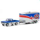 Carro Greenlight Ford F-100 Stp/t H&t S12 1970 Escala 1/64 - Branco e Azul