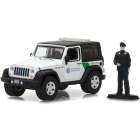 Carro Greenlight Jeep 016 Escala 1/64 - Branco e Preto