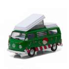 Carro Greenlight Volkswagen Type 2 Camp Mobile Escala 1/64 - Verde
