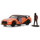 Carro Greenlight Ford Nissan Gtr Escala 1/64 - Laranja e Preto