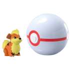 Boneco Tomy Pokemon Growlithe + Premier Bola T19138