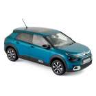 Carro Norev Citroen C4 Cactus Emeraude - 2018 Escala 1/18 - Azul e Branco