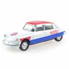 Carro Norev Citroen Ds19 Cycliste - 1958 - Escala 1/64 - Azul /branco