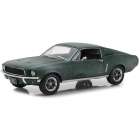 Carro Greenlight Ford Mustang Steve Mcqueen - Escala 1/24 - 1968 - Green  84043