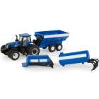 Trator Ertl New Holland - T8.320 Implement Set 13921 - Escala 1/64