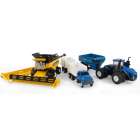 Set Colheitadeira Ertl New Holland - Cr9.90 C/t9.645 Harvesting Set 13933 - Escala 1/64