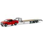 Carro Greenlight Hitch Tow Ford-150 In Red And Gooseneck - Escala 1/64