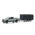 Carro Greenlight Hitch Nissan Xd Pro/dump Trailer 2018 - Escala 1/64  32160-d