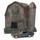 DIORAMA COM CARRO JOHNNY LIGHTNING BARN FINDS LOST LEGENDS - FORD MUSTANG JLDR006 - ANO 1968 - ESCALA 1/64