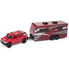 Carro Johnny Lightning Truck And Trailer - Hummer H2 Jlbt008b - Ano 2004 - Escala 1/64