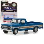 Carro Greenlight - Ford F-100 Bicentennial Bahama Blue 29966 - Ano 1976 - Escala 1/64