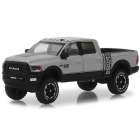 Carro Greenlight - Dodge Ram 2500 Power Wagon Bright Silver  30014 - Ano 2018 - Escala 1/64