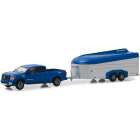 Carro Greenlight Hitch & Tow - Nissan Titan Xd Pro-4x 2018 And Aerovault Mkii Trailer - Escala 1/64 (32170-d)