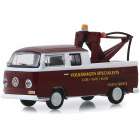 Carro Greenlight Blue Collar - Volkswagen Type 2 Double Cab Pickup 1968 - Escala 1/64 (35140-a)