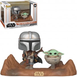 FUNKO POP STAR WARS THE MANDALORIAN TELEVISION MOMENTS - THE MANDALORIAN WITH THE CHILD 390