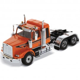 Caminhão Diecast Masters - Western Star 4900 Sb Sleeper Tandem Tractor Orange - Escala 1/50 (71063)