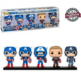 Funko Pop Marvel Exclusive - Captain America Through The Ages (5 Pack)