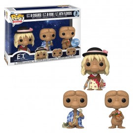 Funko Pop Movies Et 40th Anniversary 3-pack - E.t. In Disguise / E.t. In Robe / E.t. With Flowers (65051)