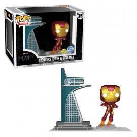 Funko Pop Town Marvel Avengers Exclusive - Avengers Tower & Iron Man 35 (glows In The Dark)