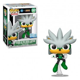 Funko Pop Heroes Dc X Sonic The Hedgehog Exclusive - Silver As The Green Lantern 592