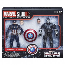 BONECO HASBRO MARVEL LEGENDS CAPTAIN AMERICA CIVIL WAR - CAPTAIN AMERICA + CROSSBONES E2447