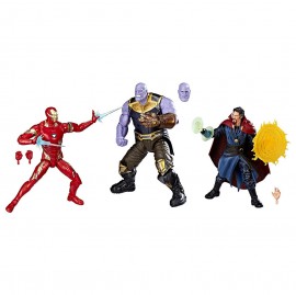 PACK BONECO HASBRO MARVEL LEGENDS AVENGERS INFINITY WAR - IRON-MAN + THANOS + DOCTOR STRANGE E2451