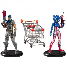 Bonecos Mcfarlane Fortnite - Bundle Pack Shopping Cart Warpaint And Fireworks Team Leader 10591